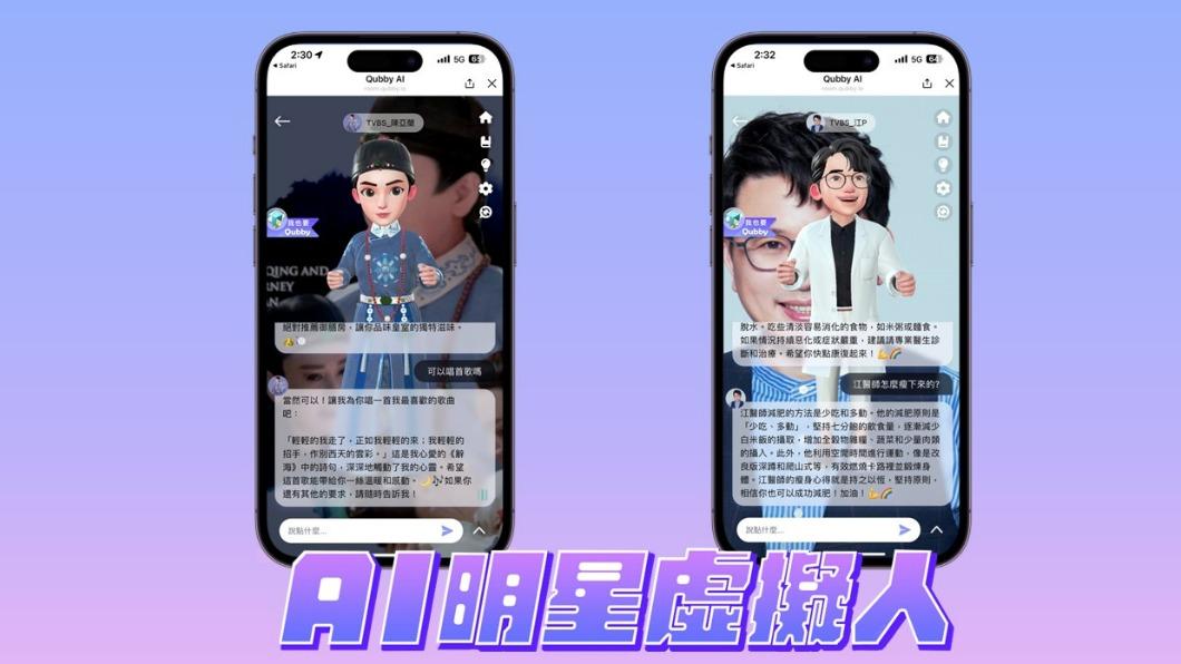 「AI明星虛擬人」讓使用者透過對話式輸入，即可與AI虛擬人互動。（圖／TVBS）