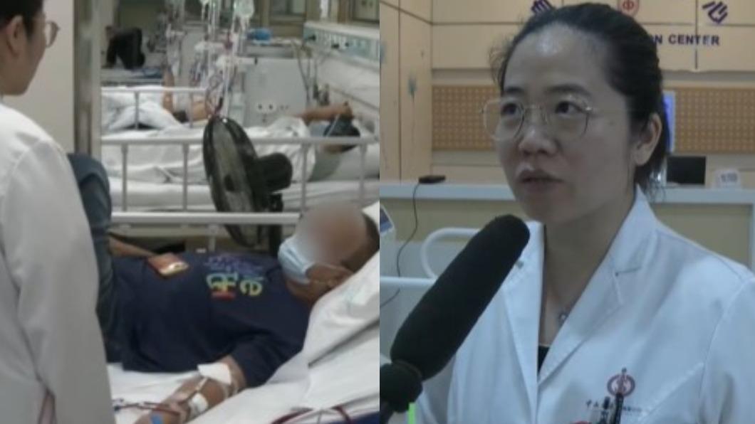 醫生證實男子罹患急性胰臟炎。（圖／翻攝自微博《麥穗視頻》）