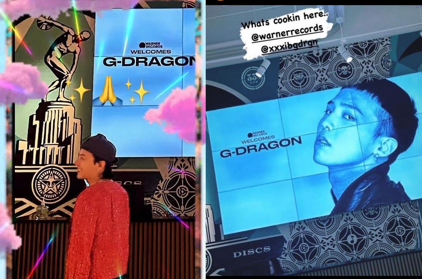 GD似乎人在華納音樂總部。（圖／翻攝自Theqoo）