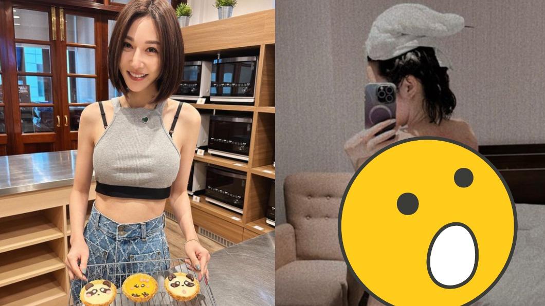 曾莞婷大解放！曬「濕身裸照」助中秋　背後紅一片惹心疼