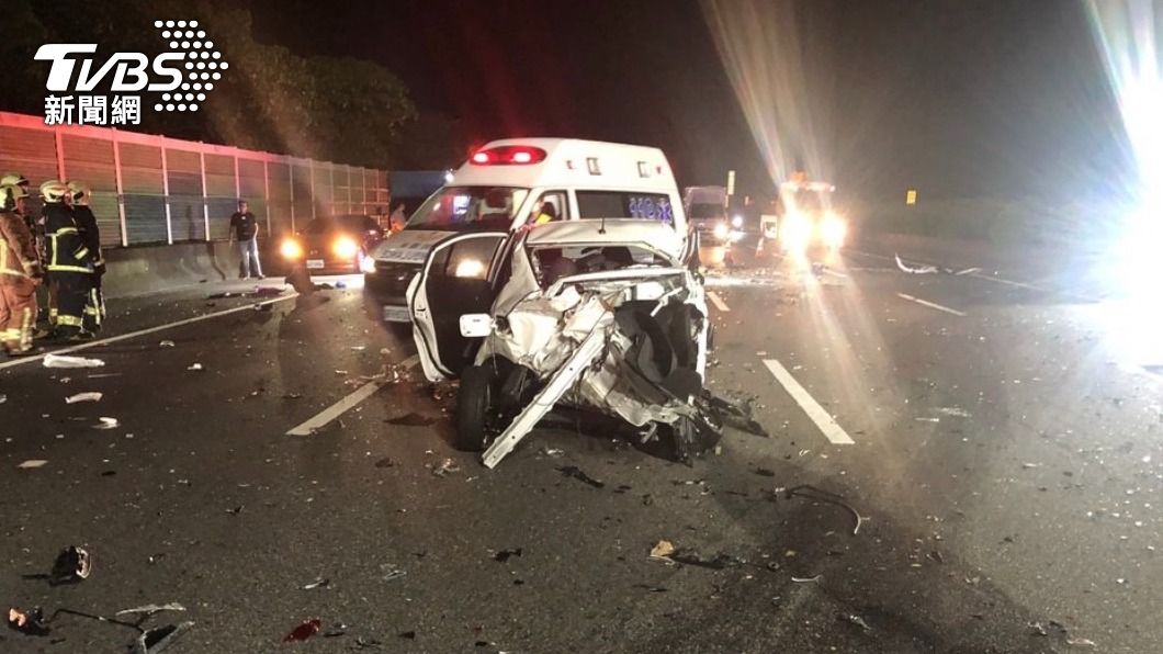 國道3號樹林段死亡車禍。(圖/TVBS)