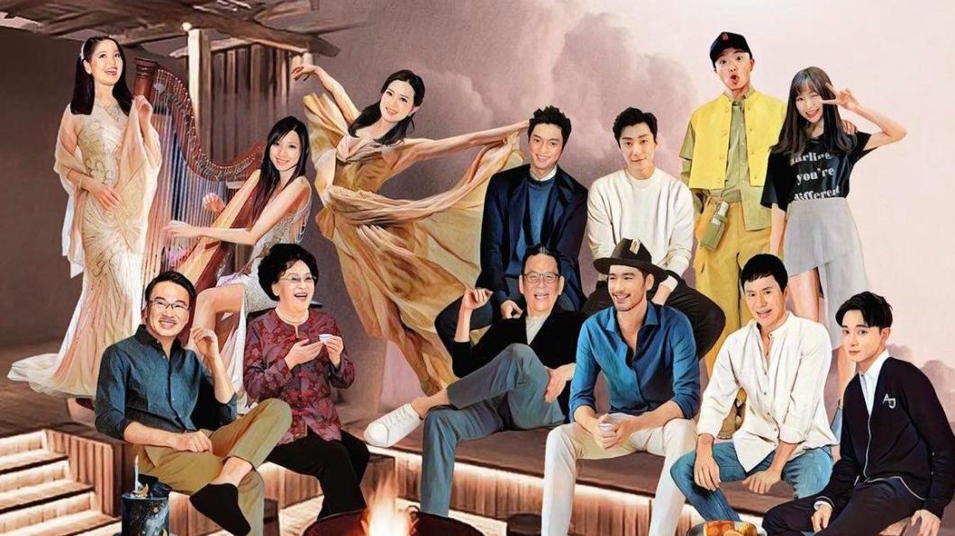 Autumn.ying畫了多幅已逝藝人中秋團圓圖,裡頭有小鬼、高以翔、龍劭華等人。(圖/翻攝自autumn.ying ig)