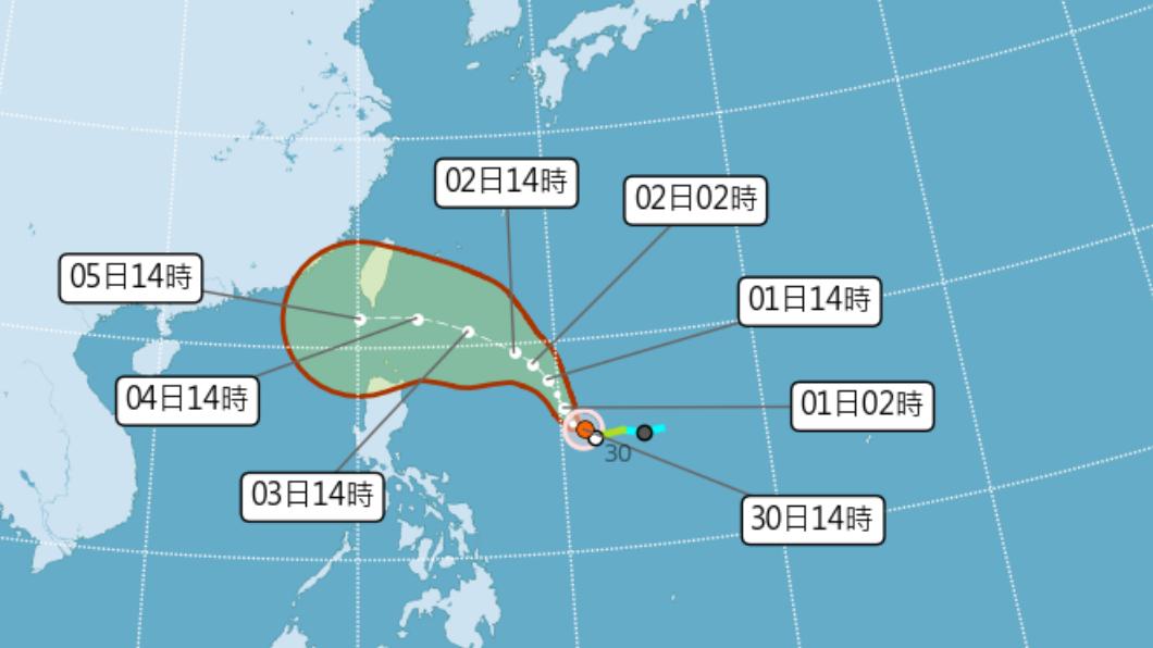 小犬明增強「可達中颱上限」 連3天大雨橫掃北、東、南
