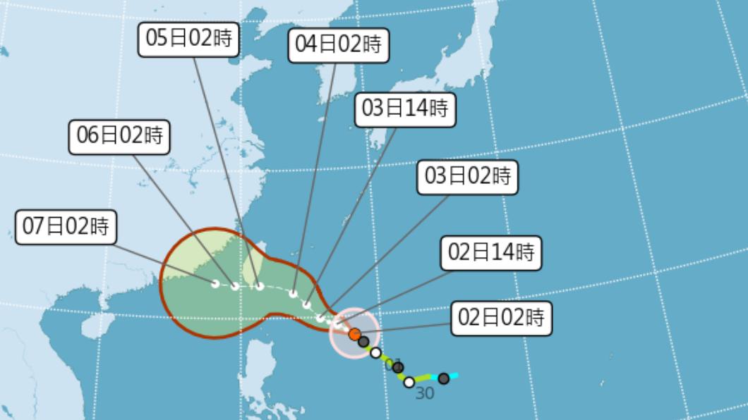 06:00天氣即時報/小犬颱風增強變成「中型犬」 路徑北修估周二海陸警齊發