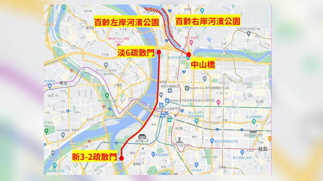 北市今（3）日下午5點啟動部分疏散門管制措施。（圖／北市水利處提供）