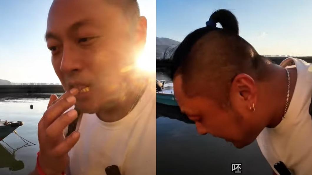 鐵口肯定不鹹!陸YTR初次來台玩 「試喝淡水河」下場笑翻