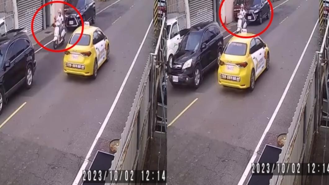 不少人認為汽車原先已偏離車道壓白線、且沒有減速禮讓騎士。(圖/翻攝自記者爆料網)
