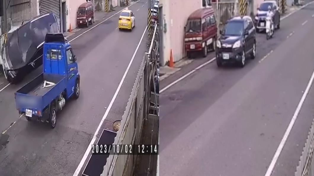 自撞翻覆!母PO監視器控「騎士惡意逼車」 慘遭打臉狂酸