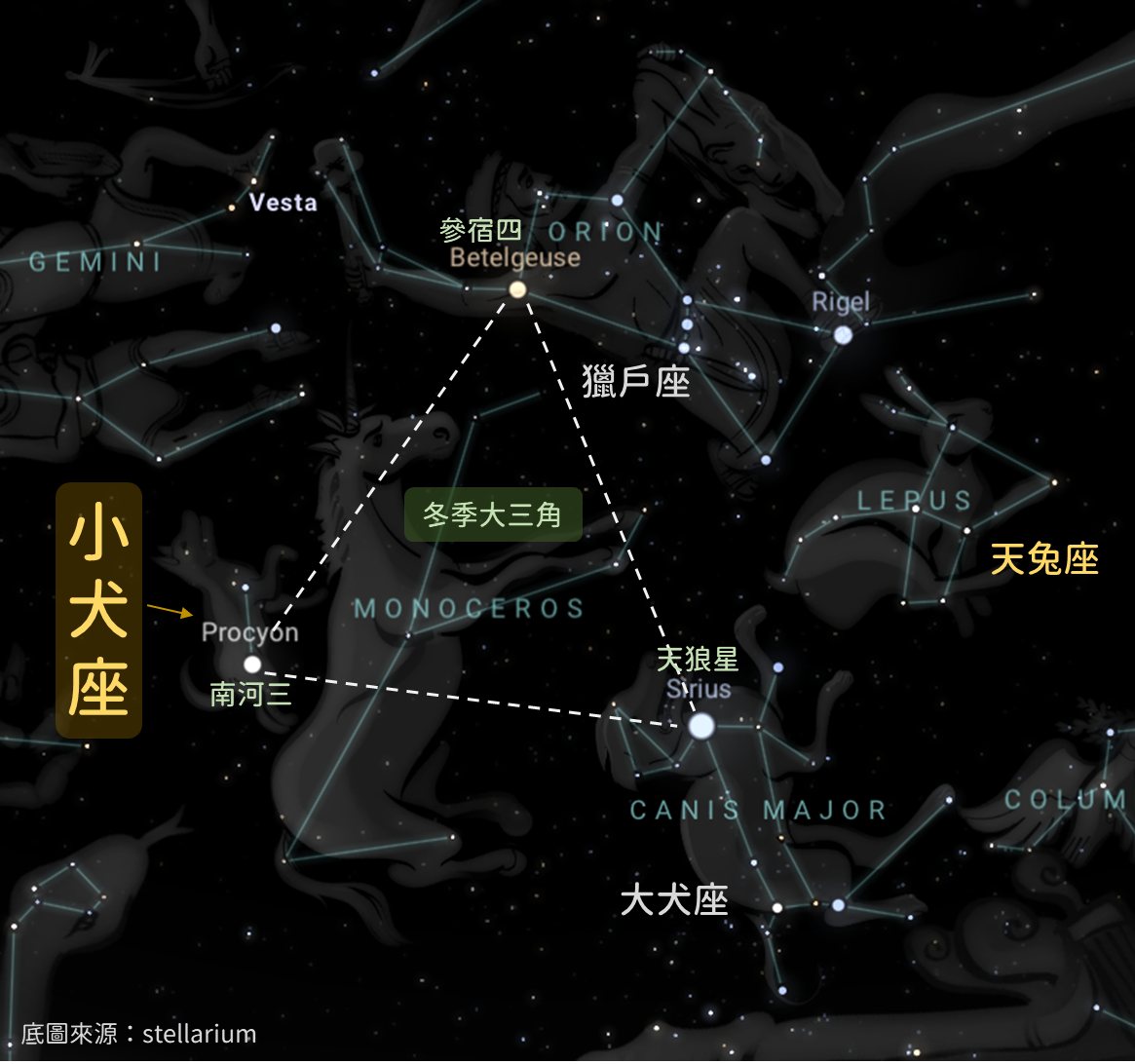 小犬颱風由日本命名,意指天上88星座中的「小犬座」。(圖/翻攝自報天氣 - 中央氣象署臉書)
