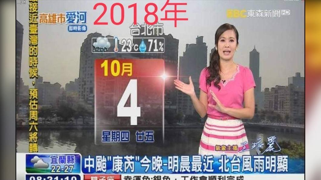 王淑麗2018年生日當天也碰上颱風。（圖／翻攝自王淑麗臉書）