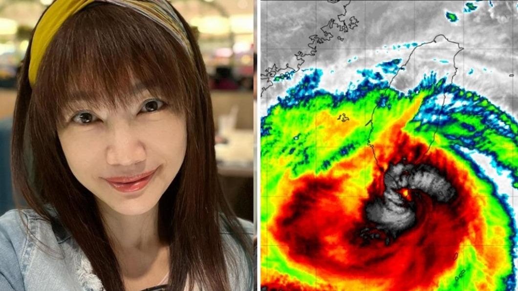 北市風強雨大!主播狼狽接兒「雨都橫向衝」 網悲嘆:傘開花斷了