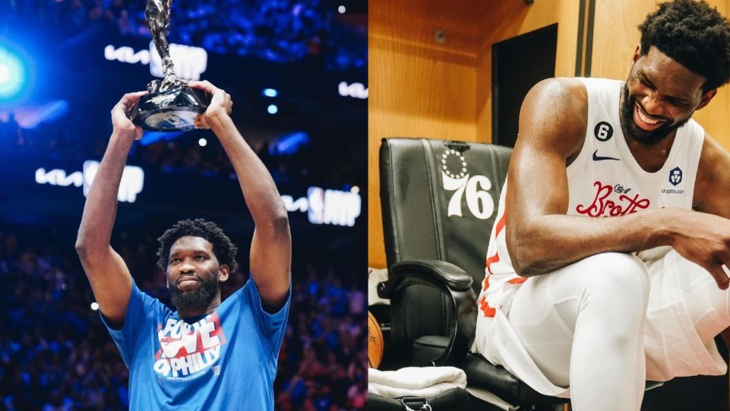 恩比德是2022-23賽季的MVP得主。(圖/翻攝自@joelembiid IG)