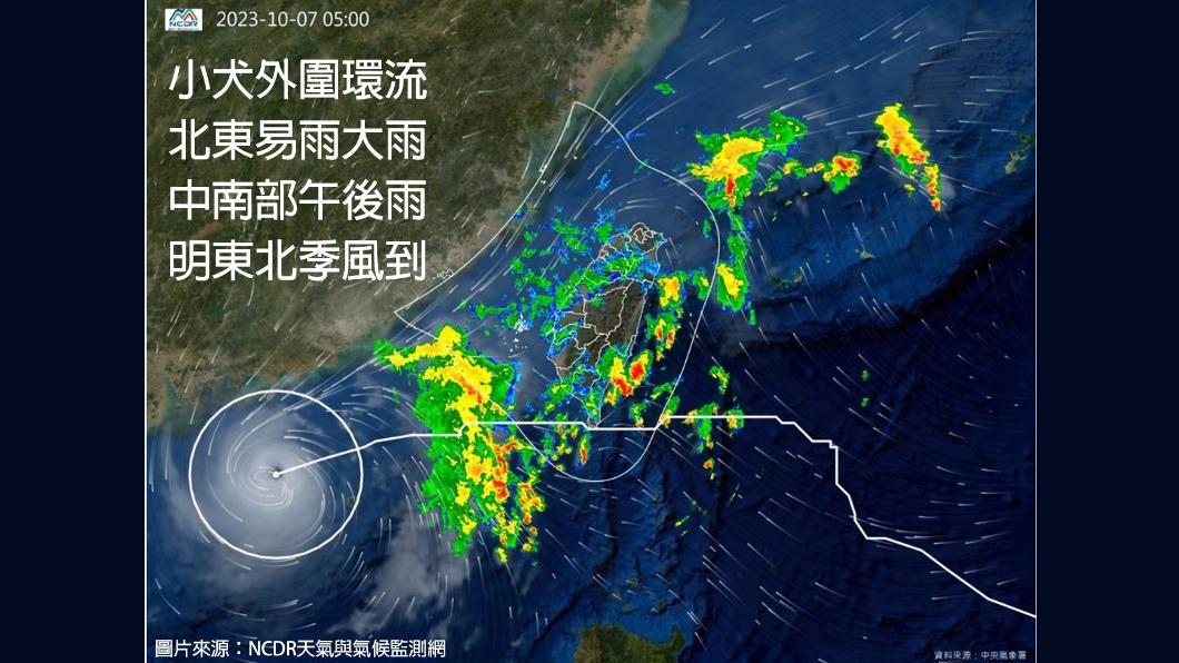 北東易有大雨,中南部慎防午後雷陣雨。(圖/TVBS)