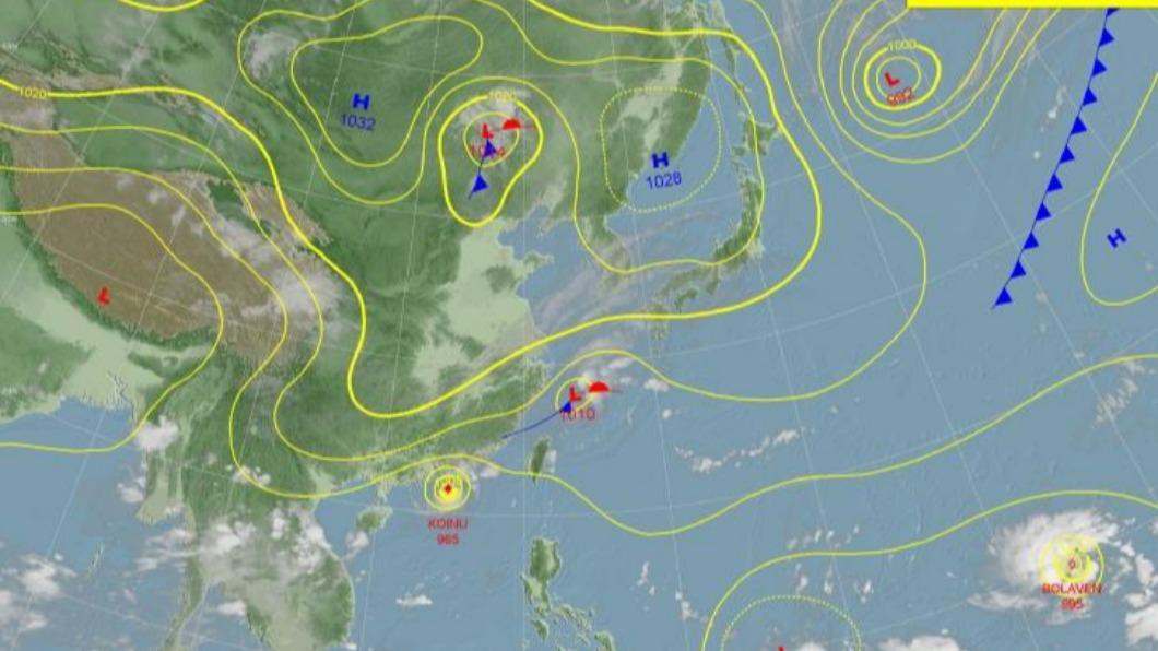 地面天氣圖。(圖/氣象署)