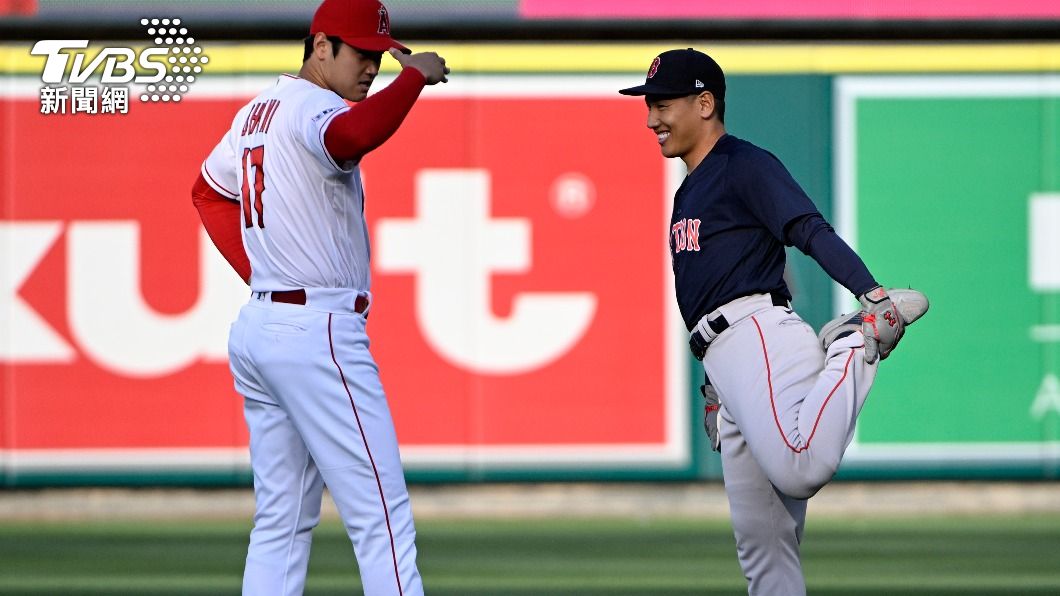 大谷翔平與吉田正尚。(圖/達志影像美聯社)