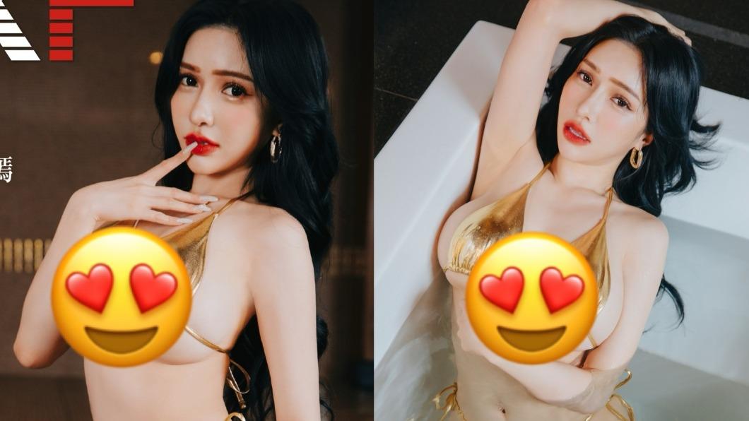 JKF女郎躺浴缸UU蹦出!比基尼兇猛包不住 大尺度扮裸體畫師