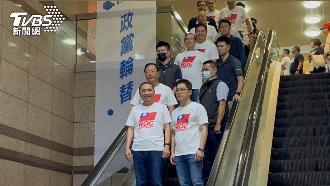 國民黨總統參選人侯友宜(前排左一)。(圖/黃韋銓攝)