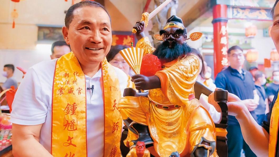 侯友宜強化正義形象,首場大型造勢將以關公為主題。(圖/鏡週刊提供)
