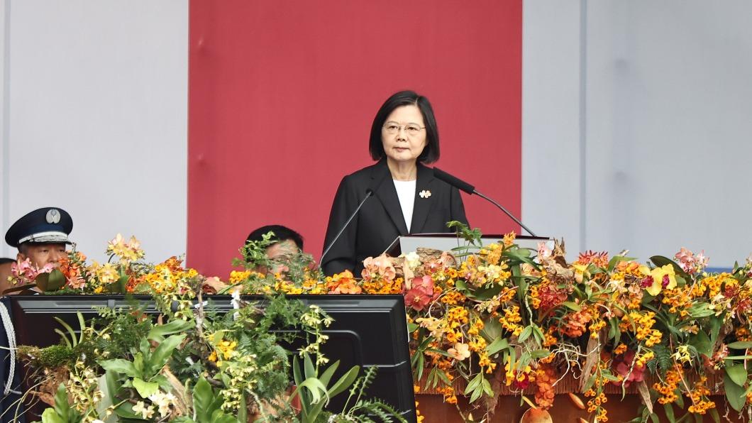 總統蔡英文今(10日)於中華民國112國慶大典發上表任內最後國慶演說。(圖/張哲鳴攝)
