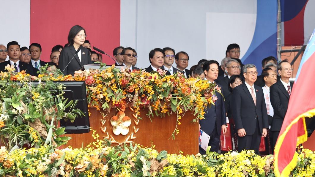 總統蔡英文今（10日）於中華民國112國慶大典發上表任內最後國慶演說。（圖/張哲鳴攝）