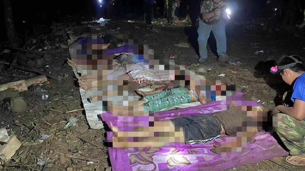 緬甸北部克欽邦一處難民營遭空襲，造成29人死亡、大多是老弱婦孺。（圖／翻攝自推特@@my_ccreview）
