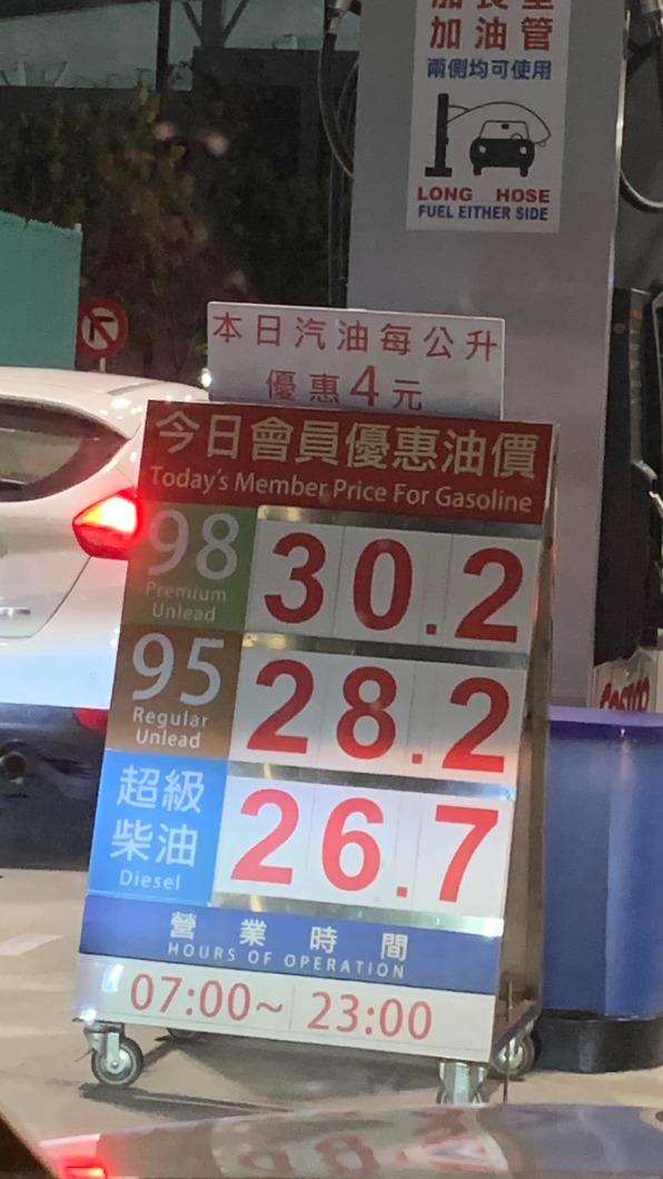 會員發現雙十國慶油價優惠4元。(圖/翻攝自臉書「Costco好市多 商品經驗老實說」)