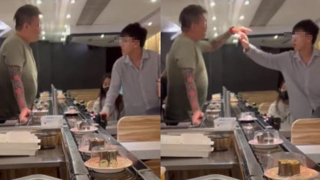 2名男子疑似因「茶碗蒸」大打出手。(圖/翻攝自爆料公社)