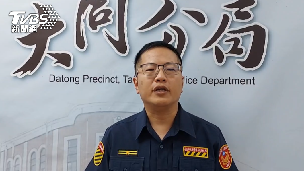 大同分局交通分隊長蔡育佳。(圖/TVBS)