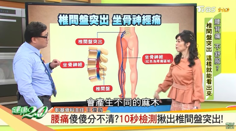 王偉勛分析腰痛3大原因。(圖/TVBS)