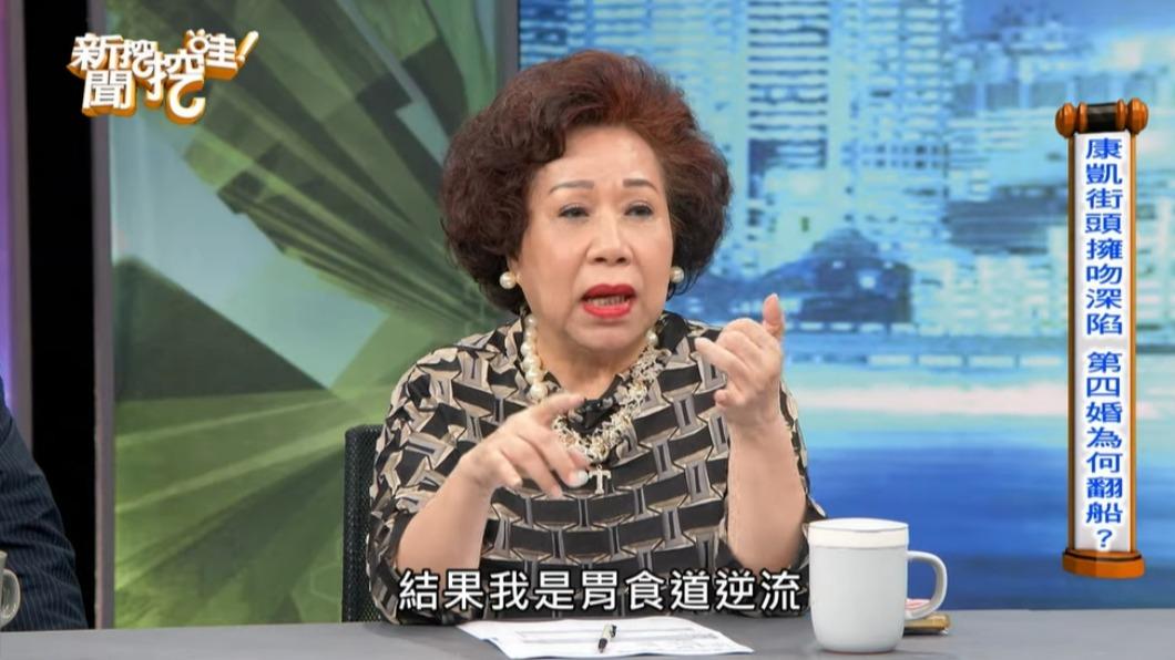 黃越綏曾在節目上談到自己的身體狀況。(圖/翻攝自新聞挖挖哇YouTube)