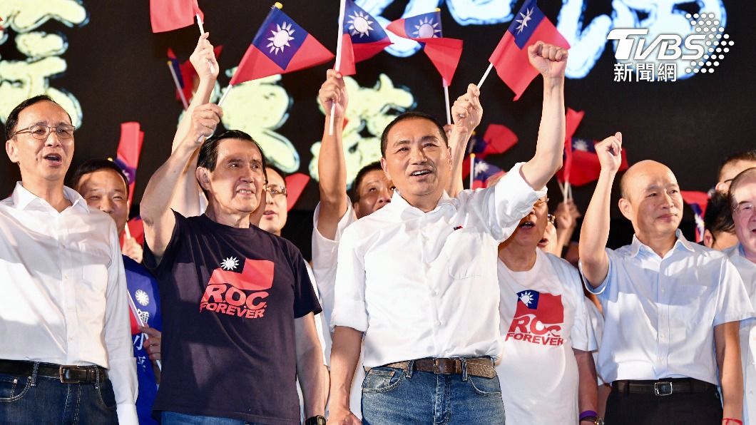 國民黨總統參選人侯友宜今（14）日舉行首場競總成立大會。（圖／胡瑞麒攝）