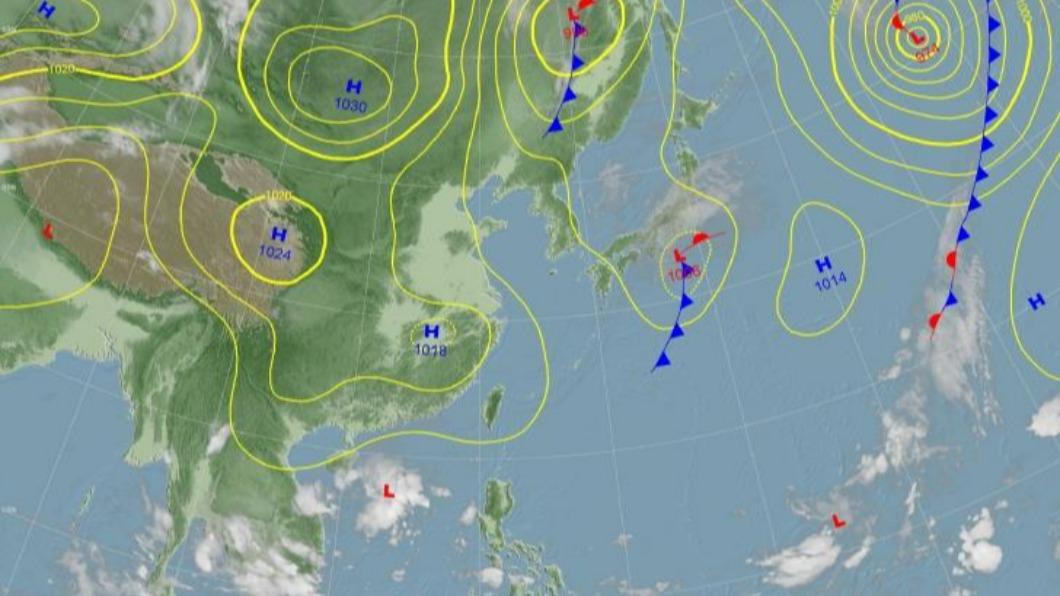 地面天氣圖。(圖/氣象署)