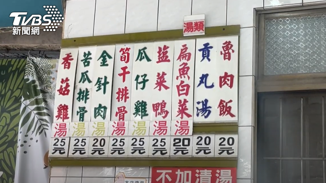 店內價目表 最貴僅25元