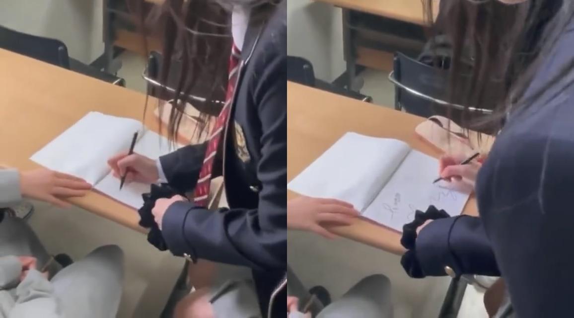 韓國網友爆料,稱李瑞在學校被包圍要求簽名,甚至遭網路性騷。(圖/翻攝自f9snf9推特)