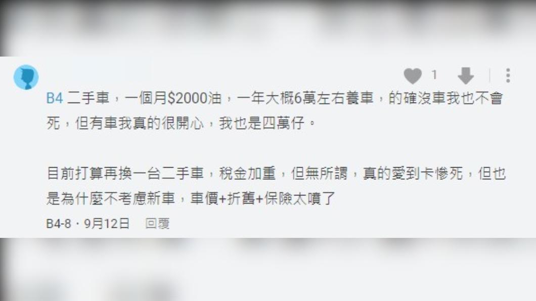 網友分享開二手車的經驗談。 （圖／翻攝自Dcard）