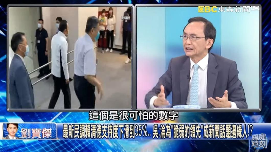 吳子嘉直言賴清德目前支持率數字很可怕。（圖／翻攝自關鍵時刻YT）
