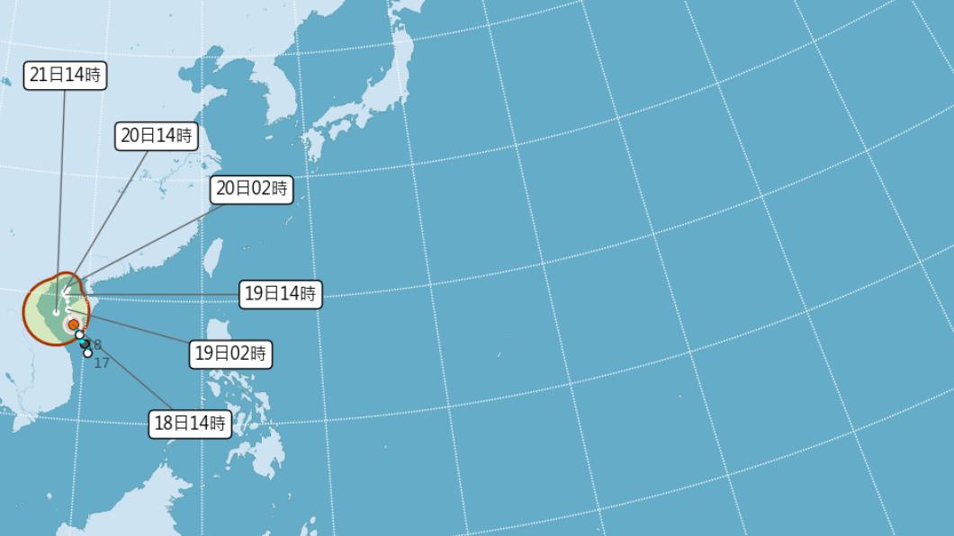 「三巴颱風」對台無直接影響。（圖／中央氣象署）