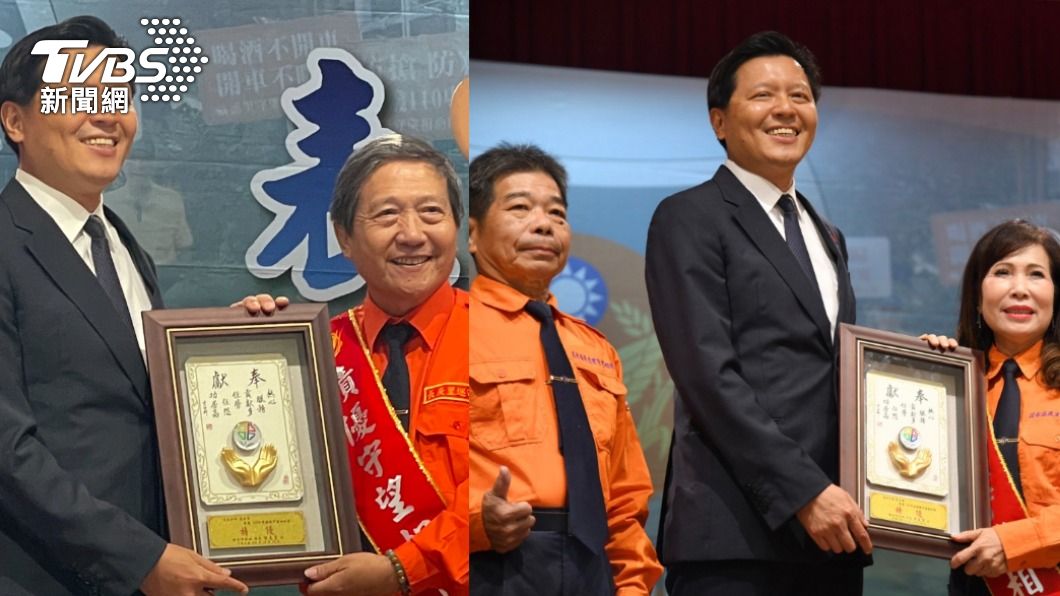 「績優親家檔」淡水長庚里長陳崇煌、民生里長陳李明緣。(圖/TVBS)