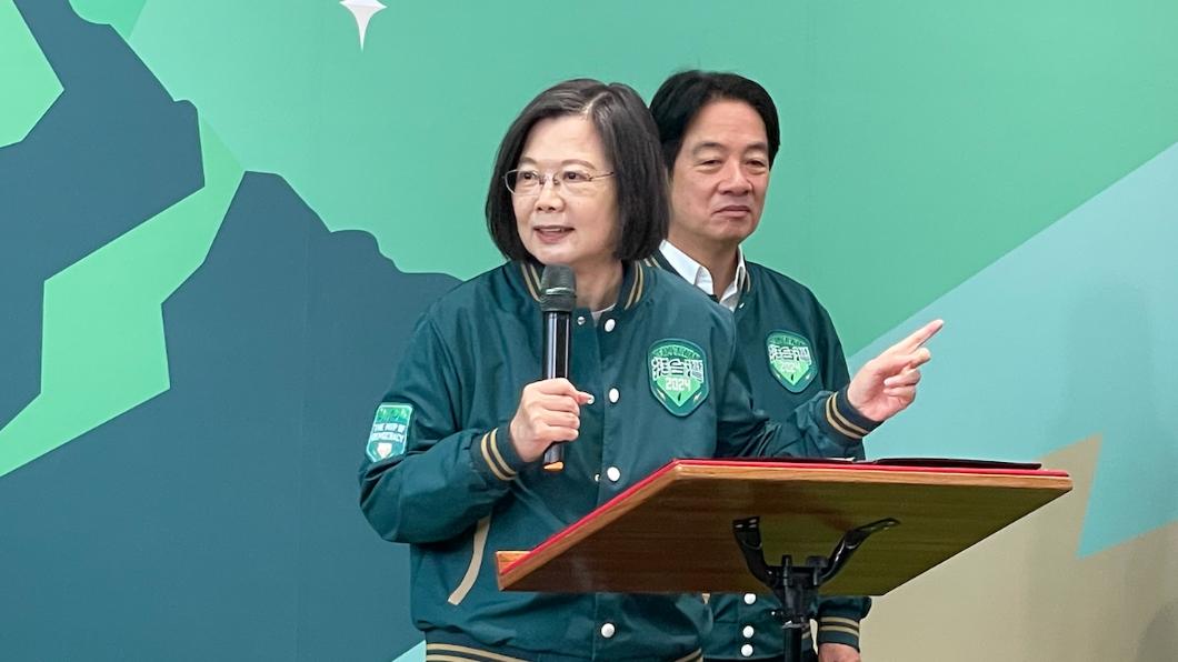 總統蔡英文今赴賴清德競總開箱力挺。(圖/吳紹瑜攝)