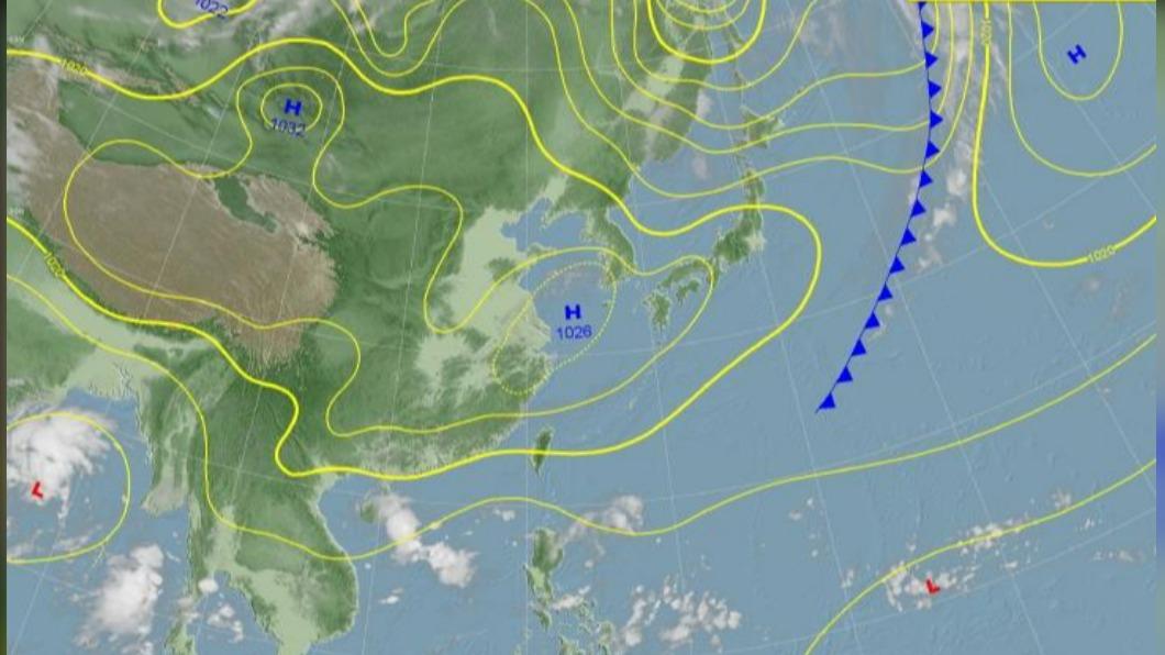 地面天氣圖。(圖/氣象署)