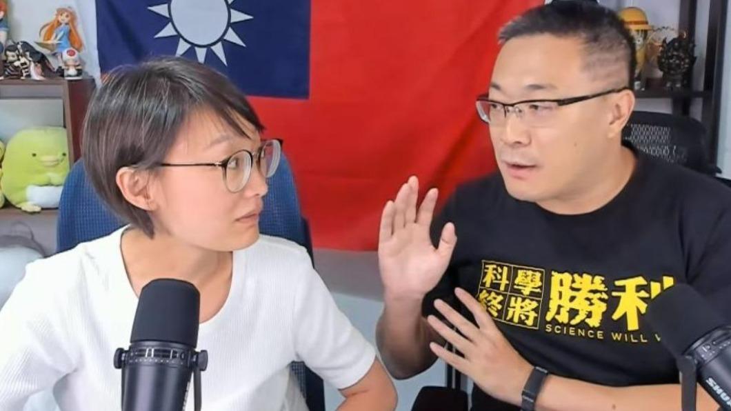 朱學恒請吳怡玎先行離開。(圖/翻攝自自Facebook朱學恒直播)