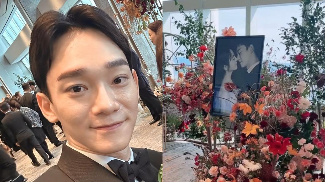 已當2寶爸!CHEN「悄辦婚禮」甜照曝光 EXO全員相挺