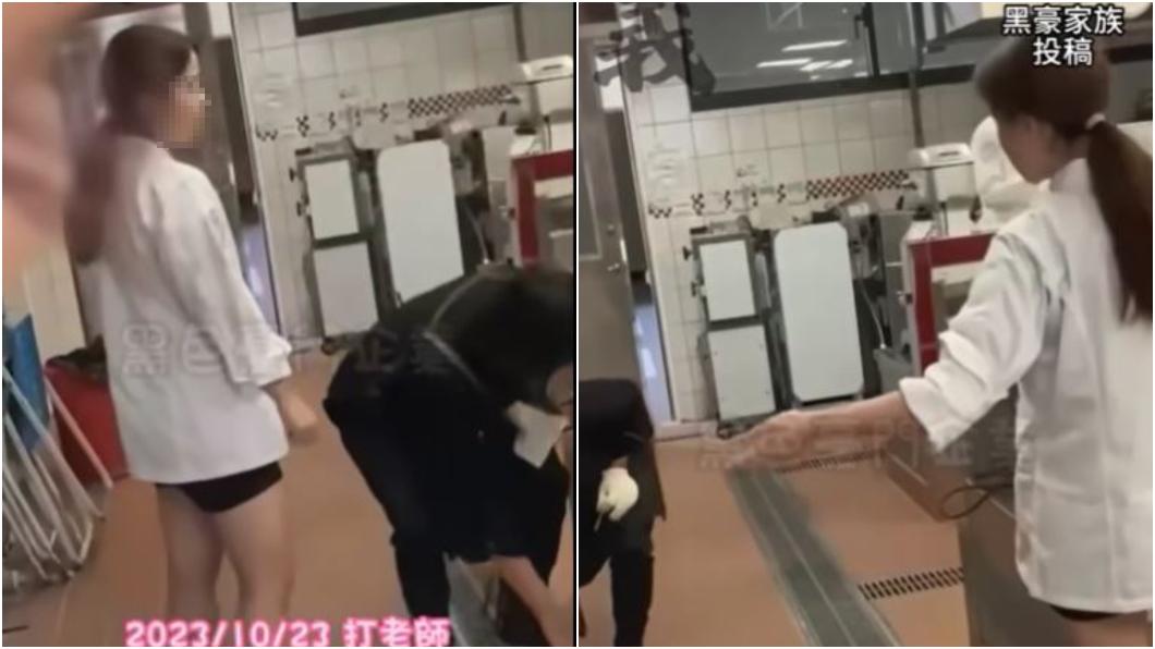 女學生挑釁老師、嗆聲。（圖／翻攝自爆料公社）