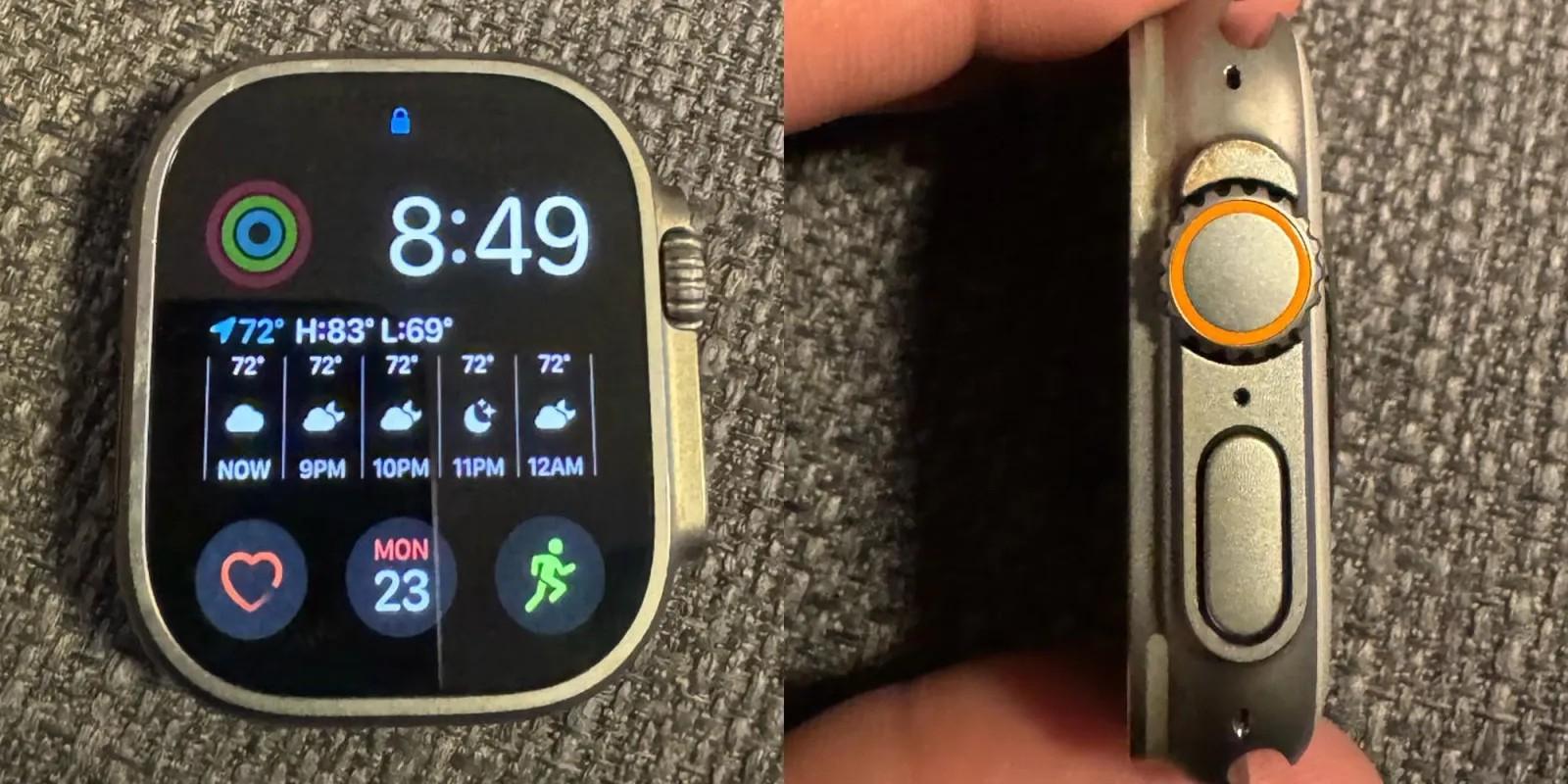 Amir Noorani將Apple Watch Ultra的汙泥清除,充電幾天後就自動開機了。(圖/翻攝自9to5mac)