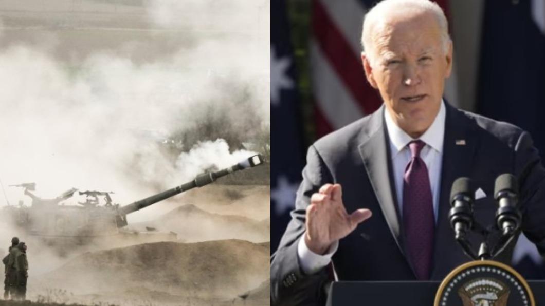 美國總統拜登(Joe Biden)表示以巴衝突的解決方案應是「雙方都獨立建國」。(圖/翻攝自《衛報》、《CNN》)