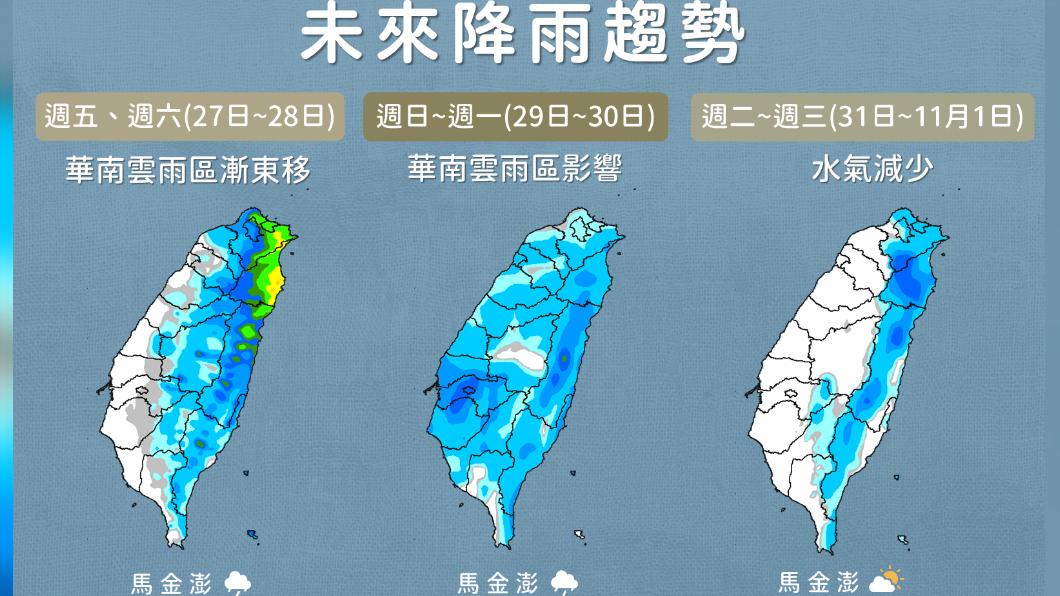 未來降雨趨勢。（圖／氣象署）