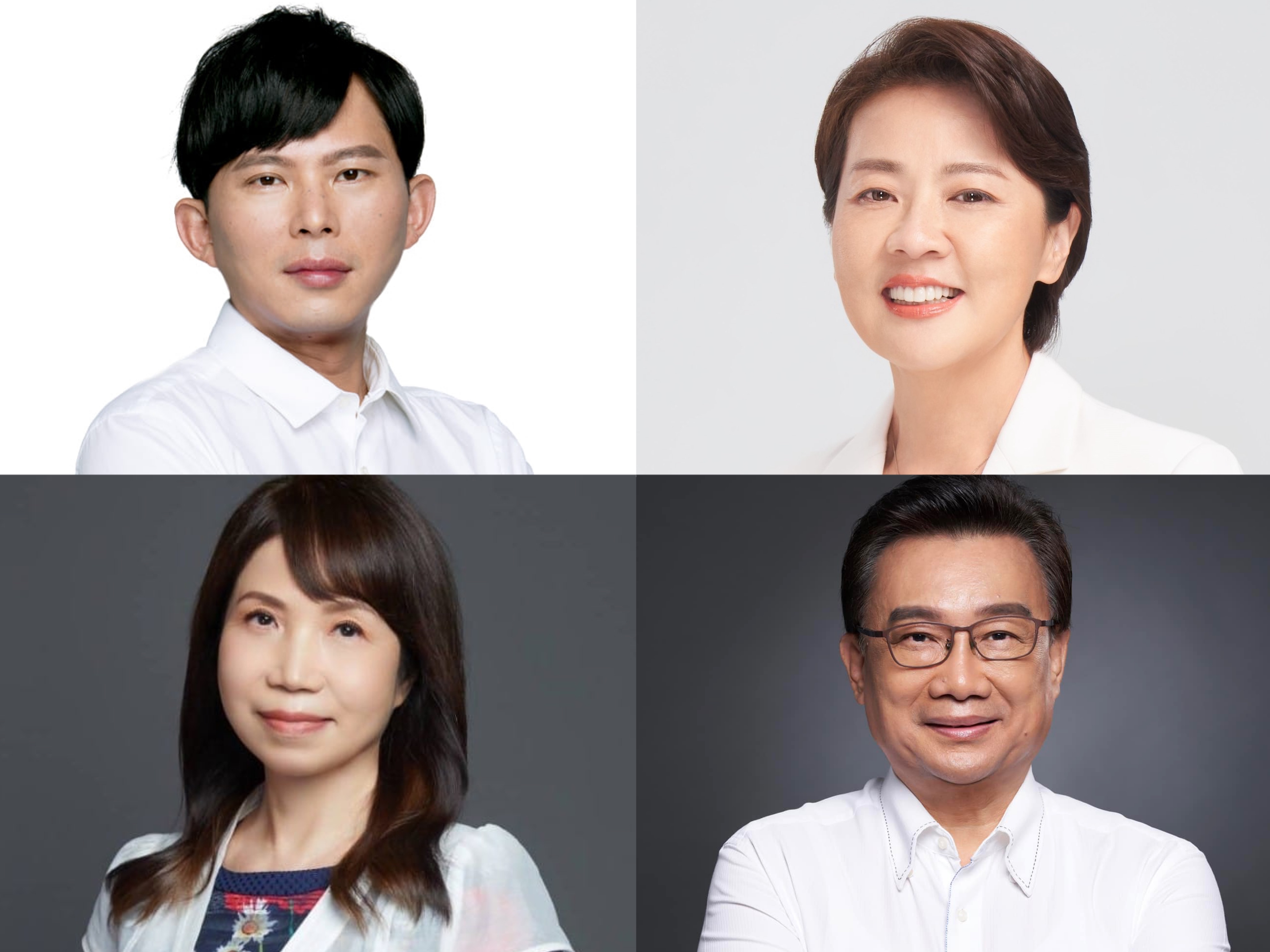 前時代力量立委黃國昌、柯競選總幹事黃珊珊、前總統陳水扁醫療小組發言人陳昭姿、前北市議員林國成可望進入民眾黨不分區安全名單。（圖／翻攝自黃國昌、黃珊珊、陳昭姿、林國成臉書）