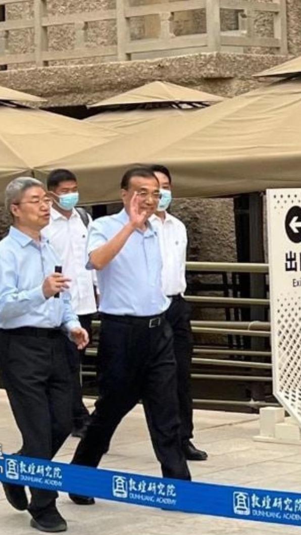 網傳李克強9月現身敦煌莫高窟。(圖/翻攝推特)