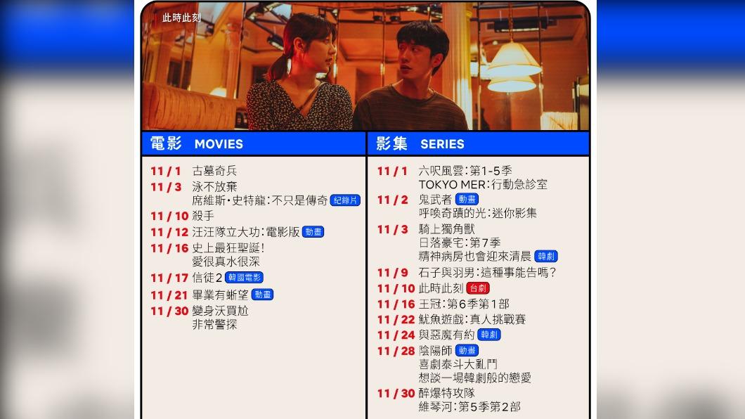 11月上架片單。(圖/翻攝自Netflix臉書)