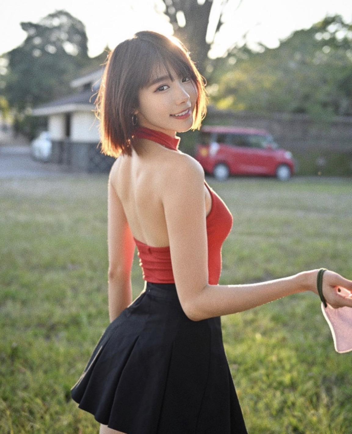 林明禎秀出美背。(圖/翻攝自林明禎IG)